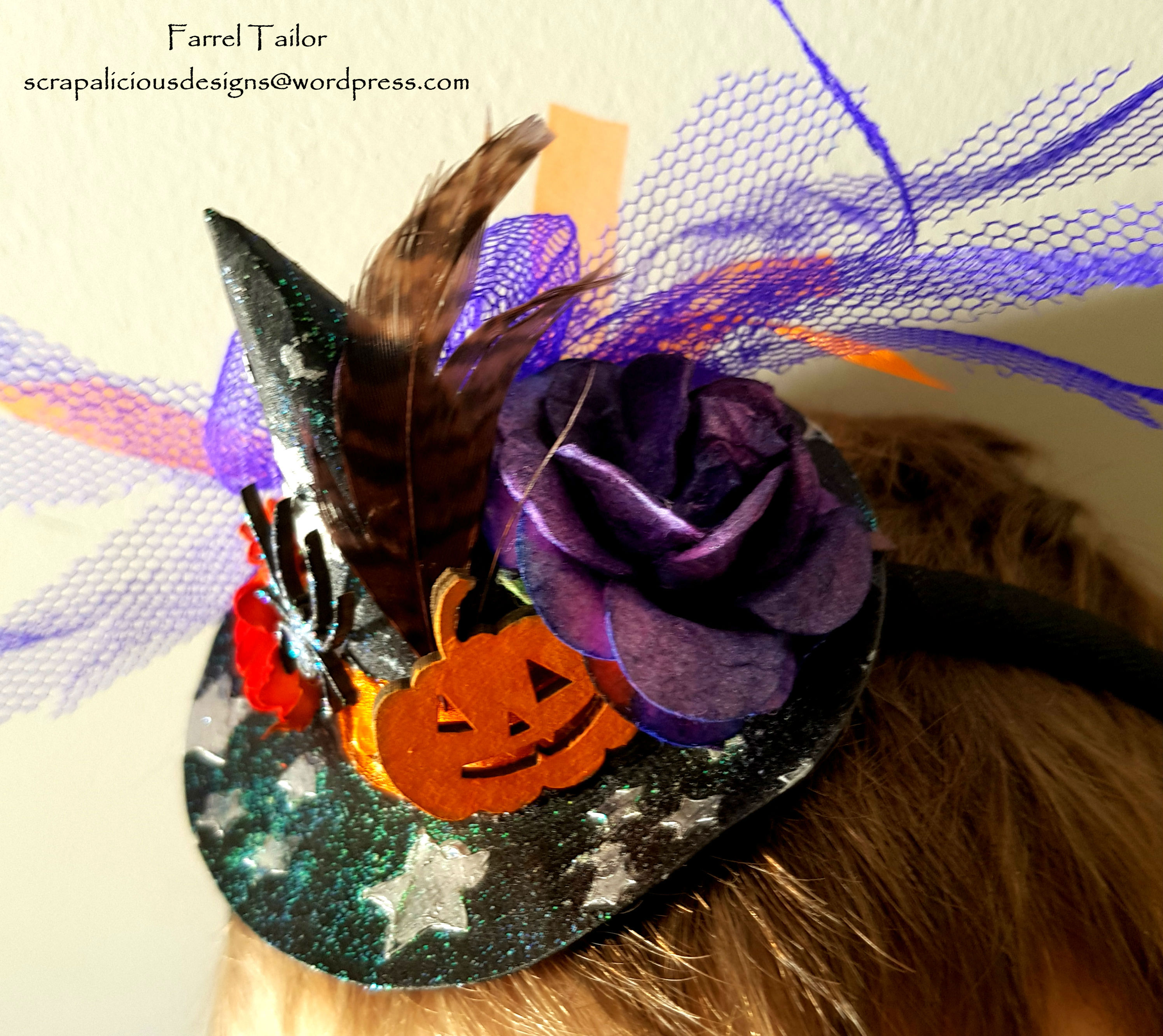Halloween pumpkin head band